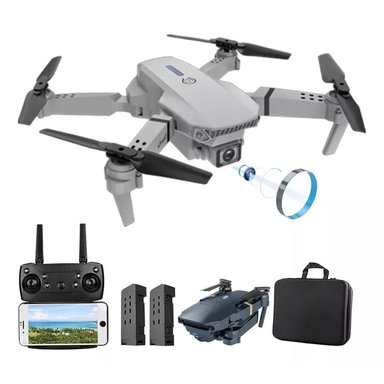 MINI DRONE E88 DOBLE CÁMARA CON ACCESORIOS PLEGABLE WIFI - 2
