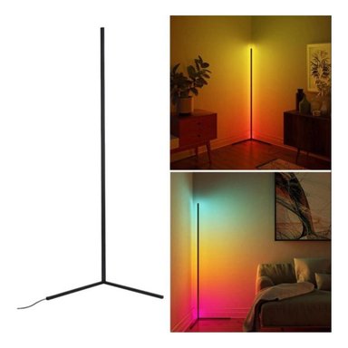LAMPARA DE PIE ESQUINA LED DORMITORIO RGB DECORACION HOGAR - 1