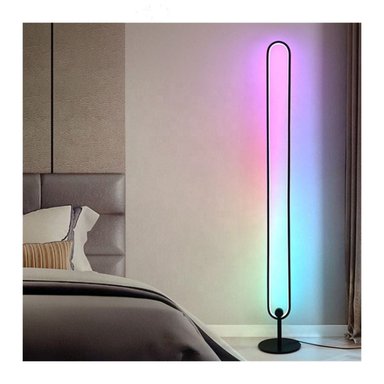 LAMPARA DE PIE LUZ LED MODERNA INTELIGENTE RGB REGULABLE - 1
