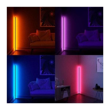 LAMPARA DE PIE LUZ LED MODERNA INTELIGENTE RGB REGULABLE - 3