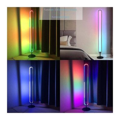 LAMPARA DE PIE LUZ LED MODERNA INTELIGENTE RGB REGULABLE - 4