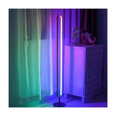 LAMPARA DE PIE LUZ LED MODERNA INTELIGENTE RGB REGULABLE - 5