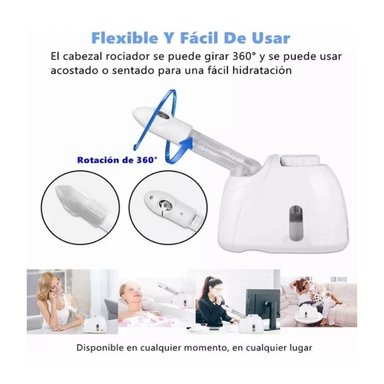 MÁQUINA VAPORIZADOR FACIAL CLICK VENTAS PLÁSTICO ABS LIMPIEZA ESTETICA OZONO ROCIADOR - 5