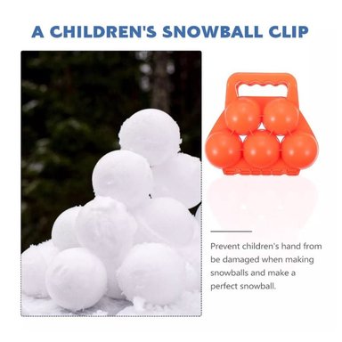 PINZA CLICK VENTAS PARA HACER BOLAS NIEVE ARENA CLIP JUGUETE 5 BOLAS - 4