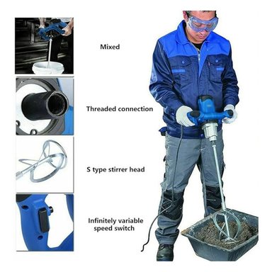 MEZCLADOR CLICK VENTAS CEMENTO PINTURA IRM 1200 W AGITADOR - 3