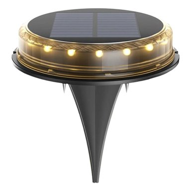LÁMPARA CLICK VENTAS DISCO SOLAR IMPERMEABLE ESTACA JARDIN LUZ CALIDA - 1