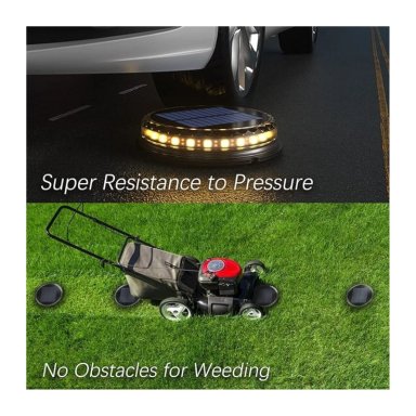 LÁMPARA CLICK VENTAS DISCO SOLAR IMPERMEABLE ESTACA JARDIN LUZ CALIDA - 3