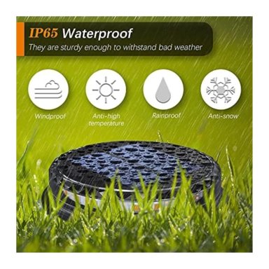 LÁMPARA CLICK VENTAS DISCO SOLAR IMPERMEABLE ESTACA JARDIN LUZ CALIDA - 5