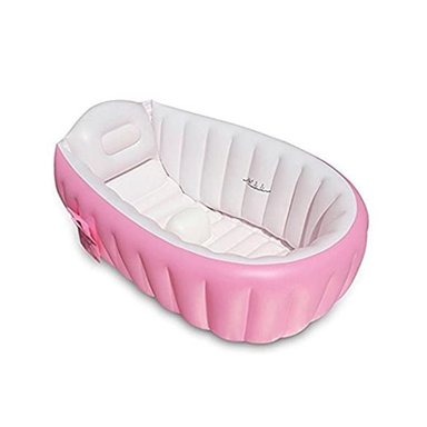 BAÑERA CLICK VENTAS INFLABLE PLEGABLE BEBÉ CON ANTIDESLIZANTE DUCHA ROSA - 3