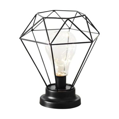 LÁMPARA DE MESA CLICK VENTAS DE METAL DISEÑO GEOMÉTRICO DECORATIVA HOGAR A PILAS - 1