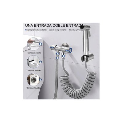 KIT CLICK VENTAS DUCHA ROCIADOR BIDET PARA INODORO 304 PULVERIZADOR - 4