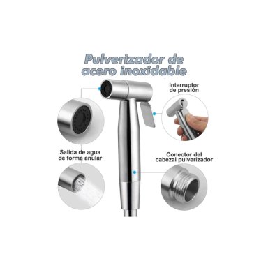 KIT CLICK VENTAS DUCHA ROCIADOR BIDET PARA INODORO 304 PULVERIZADOR - 5
