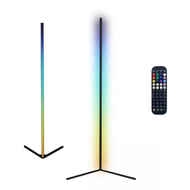 LAMPARA DE PIE RGB ESQUINERO LUZ LED CONTROL FLOORLAMP - 1