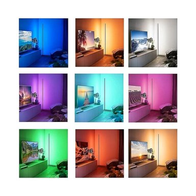 LAMPARA DE PIE RGB ESQUINERO LUZ LED CONTROL FLOORLAMP - 4