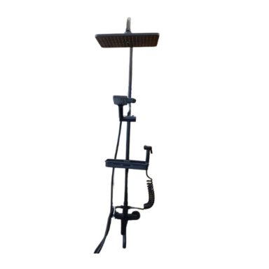COLUMNA DUCHA CLICK VENTAS NEGRO 4 FUNCIONES CUADRADA CON REPISA BIDET - 1