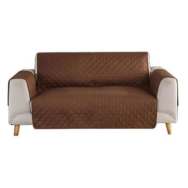 FUNDA COBERTOR CLICK VENTAS CUBRE SILLÓN 3 CUERPOS PLAZAS SOFÁ ASIENTO CAFÉ - 1