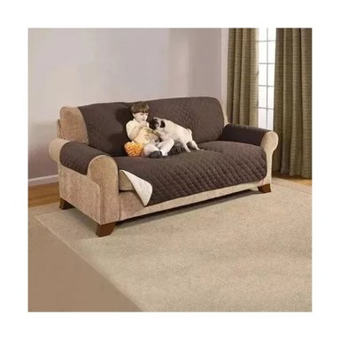 FUNDA COBERTOR CLICK VENTAS CUBRE SILLÓN 3 CUERPOS PLAZAS SOFÁ ASIENTO CAFÉ - 4