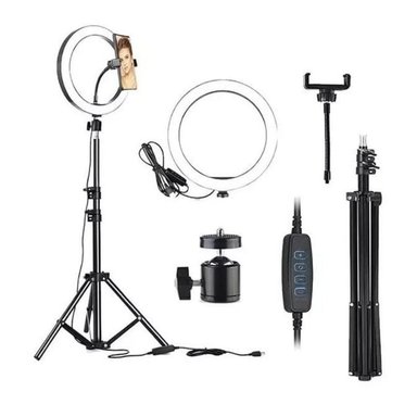 ARO LUZ LED 26CM CON TRÍPODE 2MTS FOTOGRAFIA PORTATIL - 1