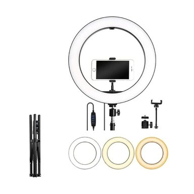 ARO LUZ LED 26CM CON TRÍPODE 2MTS FOTOGRAFIA PORTATIL - 3