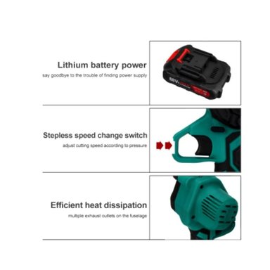 MINI MOTO SIERRA ELÉCTRICO RECARGABLE PORTATIL INALÁMBRICA - 2