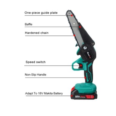 MINI MOTO SIERRA ELÉCTRICO RECARGABLE PORTATIL INALÁMBRICA - 3