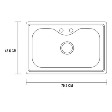 LAVAPLATO CLICK VENTAS SIMPLE S 140 EMPOTRADO ACERO INOXIDABLE - 2