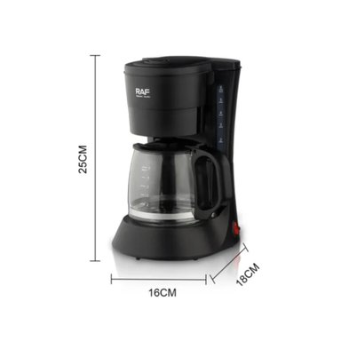 CAFETERA SEMI AUTOMATICA NEGRO RAF JARRA ANTI GOTEO 600ML - 3