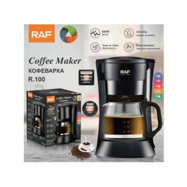 CAFETERA SEMI AUTOMATICA NEGRO RAF JARRA ANTI GOTEO 600ML - 4