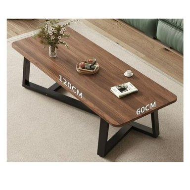 MESA DE CENTRO RECTANGULAR ELEGANTE COLOR CAFE - 3