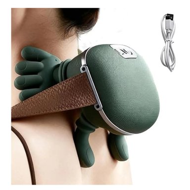 MASAJEADOR DE CUELLO Y HOMBROS PRO ALIVIO CERVICAL PROFUNDO VERDE MUSGO TN - 1