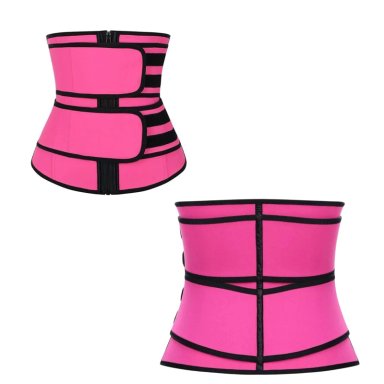 FAJA REDUCTORA DE CINTURA CINTURON DE SOPORTE ABDOMINAL ROSA - 3