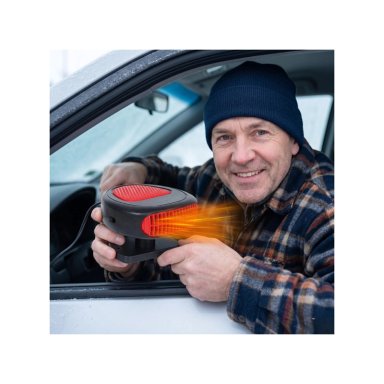 CALEFACTOR PARA AUTOS 12V 300W VENTILADOR AUTO - ROJO - 4