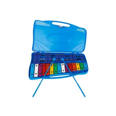METALOFONO CROMATICO INFANTIL 25 NOTAS XILOFONO CON MALETA DE TRANSPORTE Y BAQUETAS - AZUL - 1