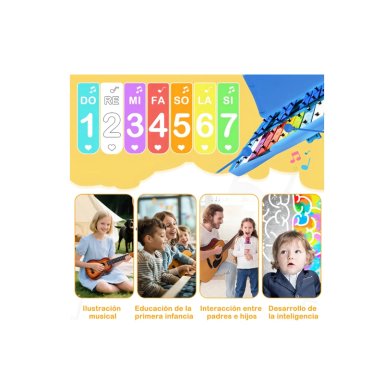 METALOFONO CROMATICO INFANTIL 25 NOTAS XILOFONO CON MALETA DE TRANSPORTE Y BAQUETAS - AZUL - 2
