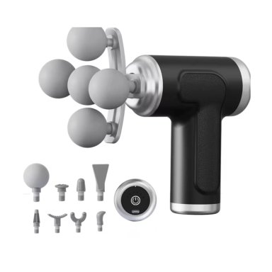 PISTOLA DE MASAJE MUSCULAR FASCIAL DH-780 - 6 VELOCIDADES + 10 CABEZALES INTERCAMBIABLES - 1