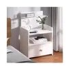 VELADOR MODERNO CON CAJON Y REPISA SUPERIOR BLANCA - 60X33X26 CM - 6