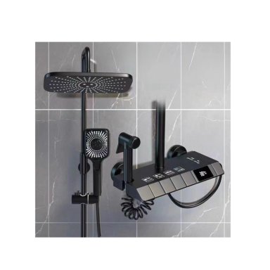 DUCHA ELEGANTE COLUMNA VISOR DIGITAL 4 FUNCIONES  COLOR NEGRO - 5
