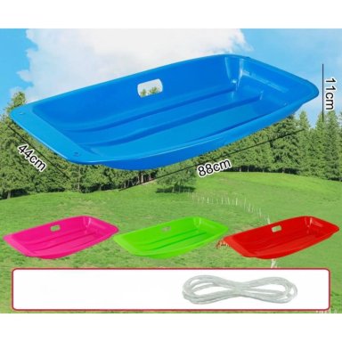 TRINEO DE NIEVE 65X38X10CM REFORZADO CON CUERDA PEQUEÑO - AZUL - 3