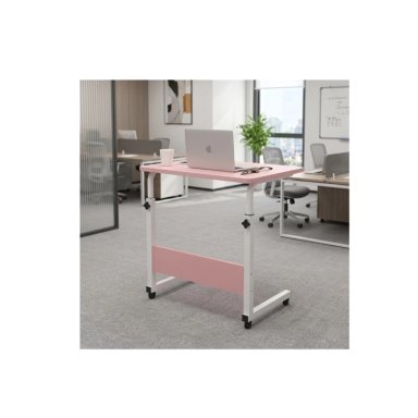 MESA ESCRITORIO AJUSTABLE CON RUEDAS PARA LAPTOP MULTIFUNCIONAL -.ROSA - 5