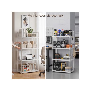 RACK ESTANTE 4 NIVELES MULTIUSO HOGAR BLANCO - 3