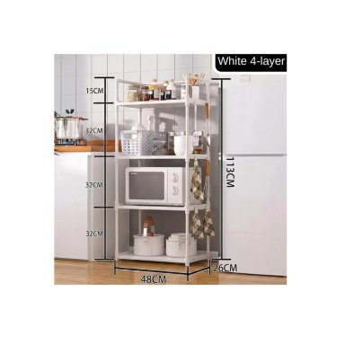 RACK ESTANTE 4 NIVELES MULTIUSO HOGAR BLANCO - 4