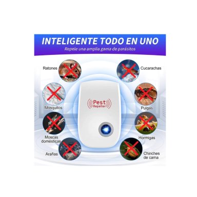 REPELENTE CONTRA ROEDORES INSECTOS VOLADORES Y RASTREROS ULTRASONICO SIN OLORES - 5