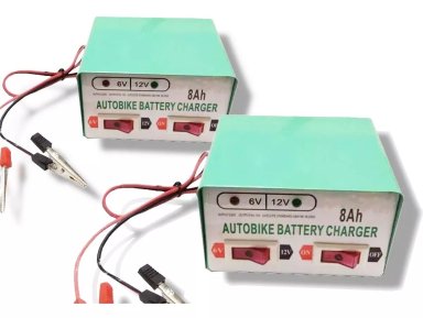 PACK 2 CARGADOR DE BATERIA 12V / 6V - 8AH PARA AUTOS Y MOTOS - 1