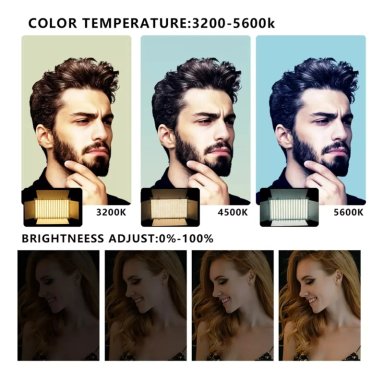 LAMPARA FOTOGRAFICA PROFESIONAL 600 LED BICOLOR 3200-6500K - 4