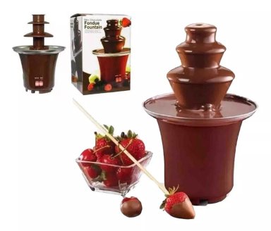 MINI CASCADA CHOCOLATE 3 PISOS FUENTE, FONDUE, BODA - 1