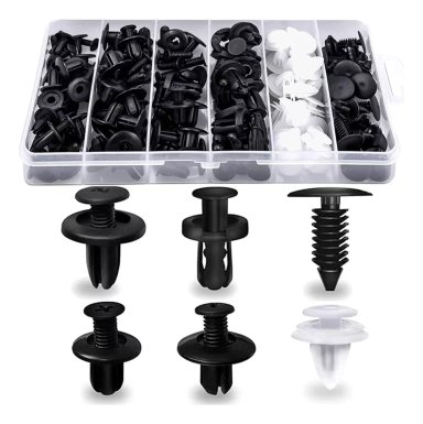 SET CLIP REMACHE PLASTICO SUJECION PARA COCHE BROCHES AUTOS - 1