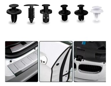 SET CLIP REMACHE PLASTICO SUJECION PARA COCHE BROCHES AUTOS - 2