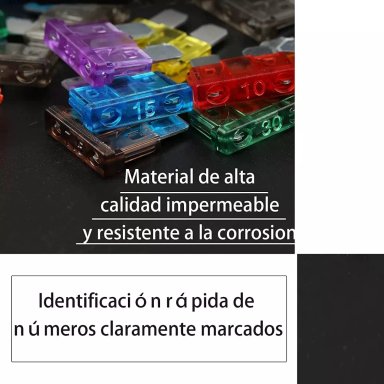 KIT FUSIBLE 300 UNIDADES ELÉCTRICOS 12V AUTOS MOTOS + PINZA - 4