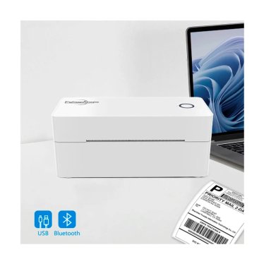 IMPRESORA PORTATIL ETIQUETA BLUETOOT USB +SOPORTE BLANCO - 1