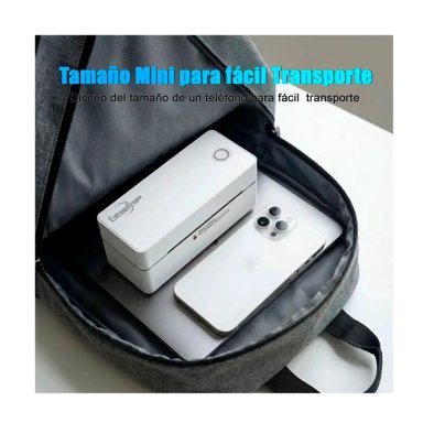 IMPRESORA PORTATIL ETIQUETA BLUETOOT USB +SOPORTE BLANCO - 3